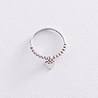 Золотое кольцо "Сердечко" с фианитом к06823 от ювелирного магазина Оникс - 4
