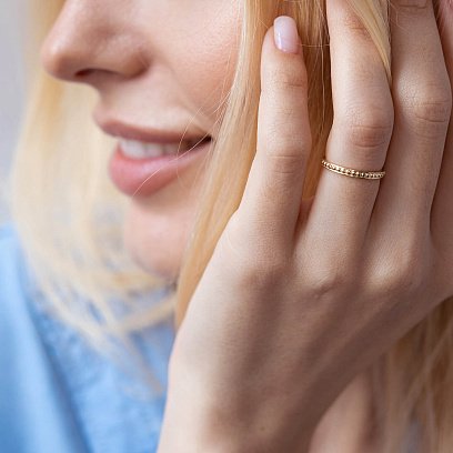 Каблучка у жовтому золоті к07009 №4