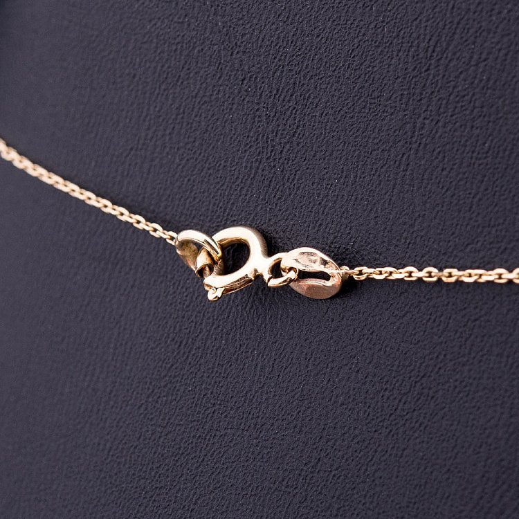 Золоте кольє "Ключик і серце" з фіанітами кол00795 від ювелірного магазину Онікс - 4