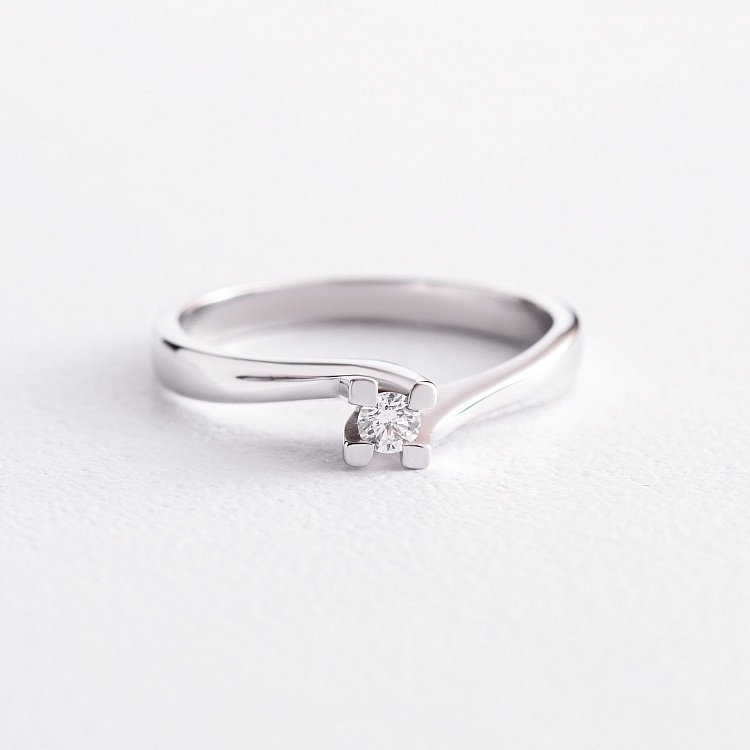 Заручальна золота каблучка з діамантом 22761521 від ювелірного магазину Онікс - 2