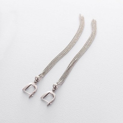 Висячие серьги из серебра 122287 №2