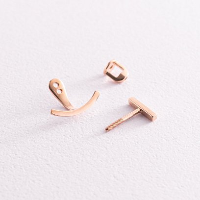 Золоті сережки - джекети "Емілі" с07591 №3