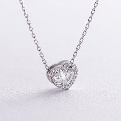 Золоте кольє "Сердечко" з діамантами 735751121