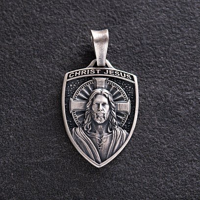 Серебряный кулон "Иисус Христос" 133174 №5