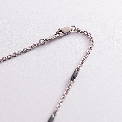 Чоловіче кольє "Хрест" зі срібла і чорної кераміки ZANCAN EXC367-N №6