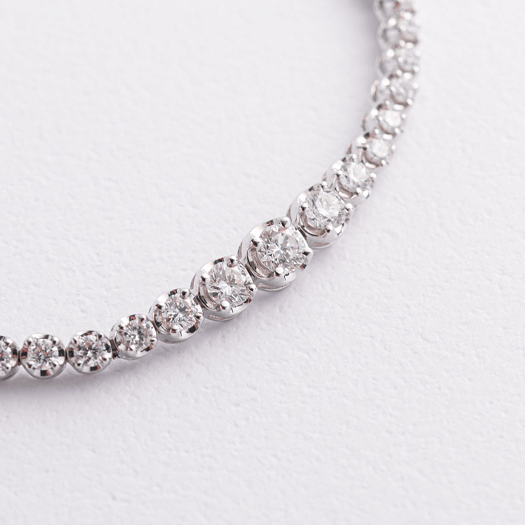 Браслет в белом золоте с бриллиантами бб0054ca от ювелирного магазина Оникс - 1