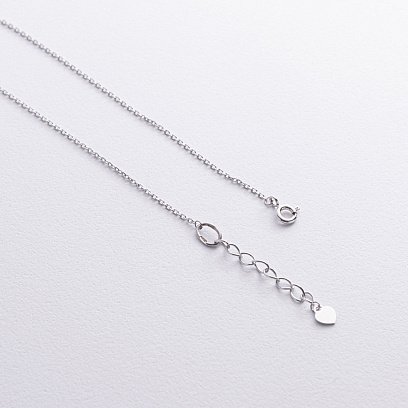 Тройное серебряное колье 908-01332 №5