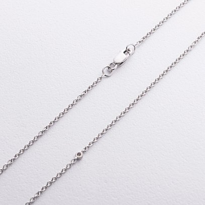 Золотое колье "Сердечко" с бриллиантами колб0138ri №3