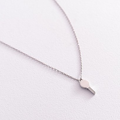 Колье "Ключик" в белом золоте кол02120