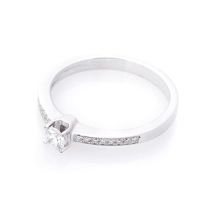 Золотое помолвочное кольцо с бриллиантами S00103R от ювелирного магазина Оникс - 1