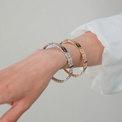 Жорсткий браслет "Merry" у червоному золоті б05582 №6