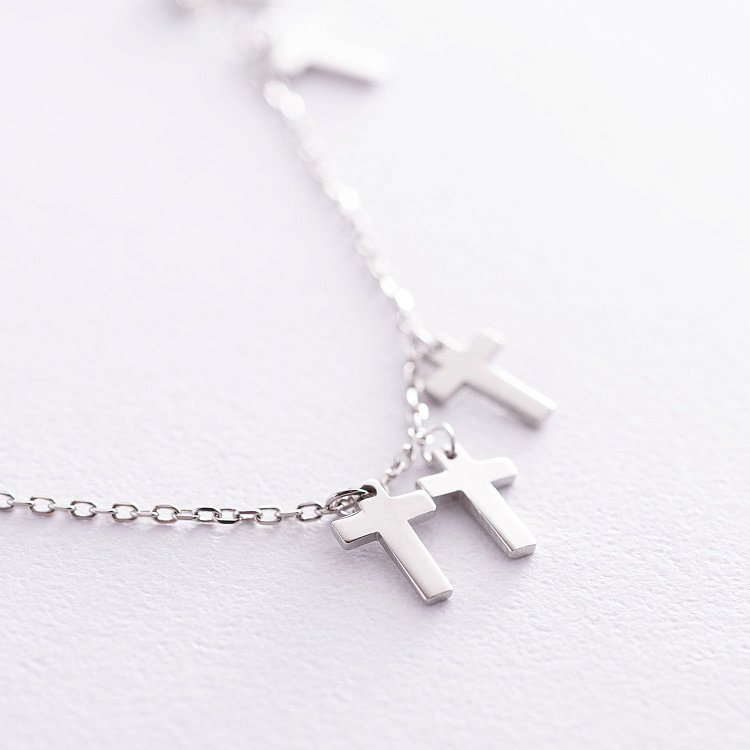 Срібне кольє з хрестиками ?  18941 від ювелірного магазину Онікс - 2