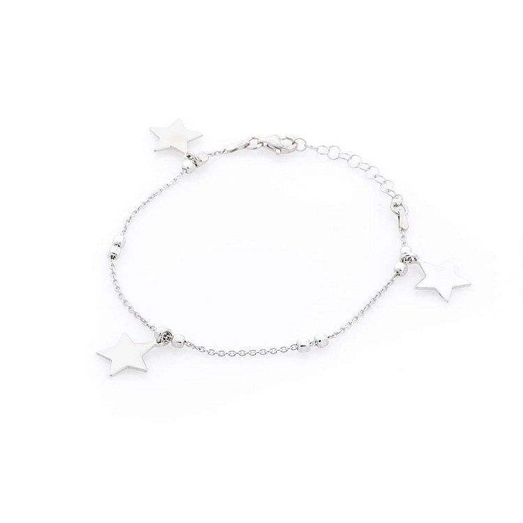 Срібний браслет "Зірочки" (родій) 141216 від ювелірного магазину Онікс - 1