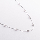 Срібне кольє з перлами 181375 от ювелирного магазина Оникс - 2