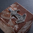 Срібний кулон "Молот" з символами трискеліону і кельтського вузла 7048 от ювелирного магазина Оникс - 9