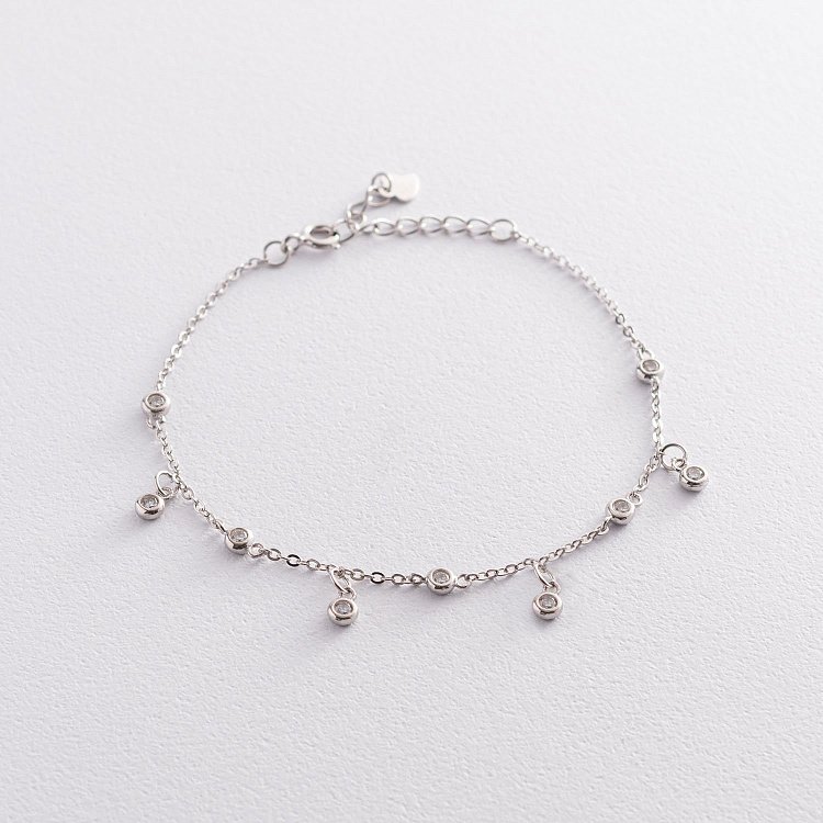 Серебряный браслет с фианитами 141538 от ювелирного магазина Оникс