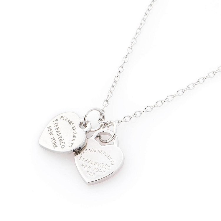 Срібне кольє з сердечками (емаль) 18642 від ювелірного магазину Онікс - 1