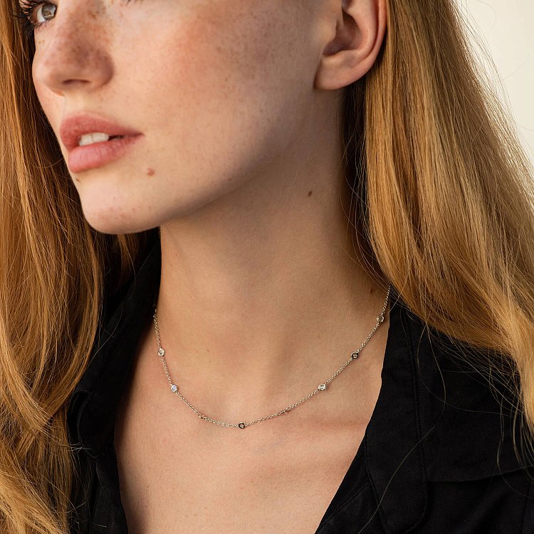 Золоте кольє з діамантами колб0123sm від ювелірного магазину Онікс - 5