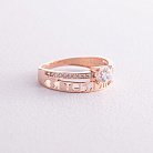 Золотое помолвочное кольцо  "Я люблю тебя" с фианитами к07140 от ювелирного магазина Оникс - 9
