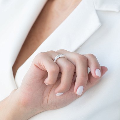 Золота каблучка з діамантами к0500тк №2