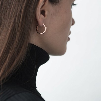 Золоті сережки - кільця с06670 №3