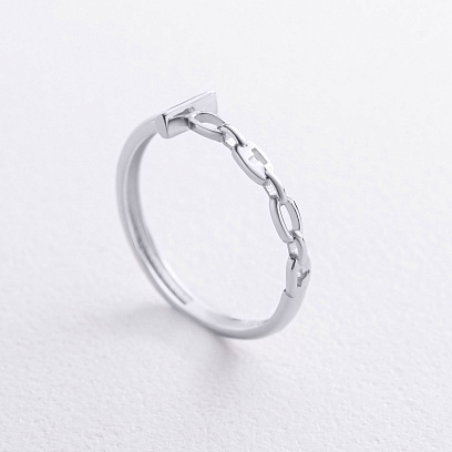 Каблучка "Lauren" у білому золоті к08497 №2