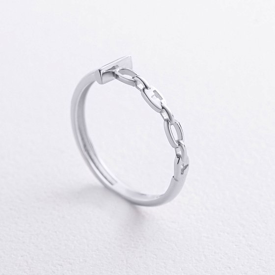 Каблучка "Lauren" у білому золоті к08497 №3
