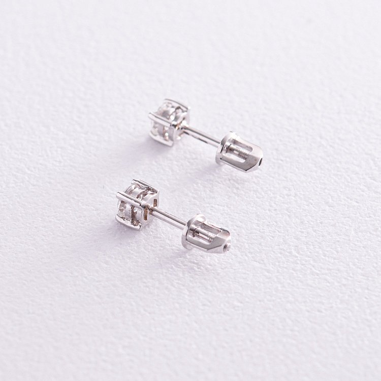 Золоті сережки - пусети з діамантами сб0393 від ювелірного магазину Онікс - 2