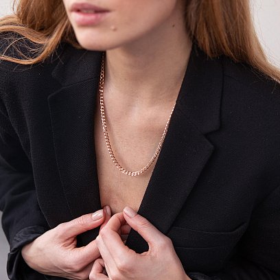 Золотий ланцюжок плетіння панцирне (3.5 мм) ц00191-3,5 №2