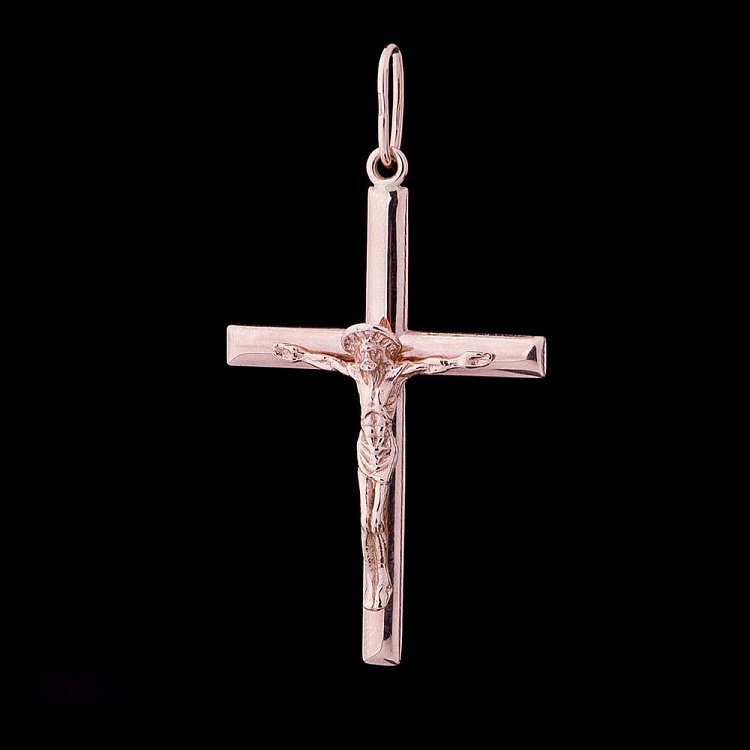 Золотий хрестик з розп'яттям п01400 від ювелірного магазину Онікс