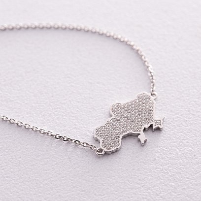 Золотой браслет "Украина" с бриллиантами 528341121 №3