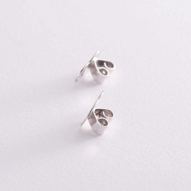 Золотые серьги-гвоздики (сапфир, бриллиант) с335ri от ювелирного магазина Оникс - 3