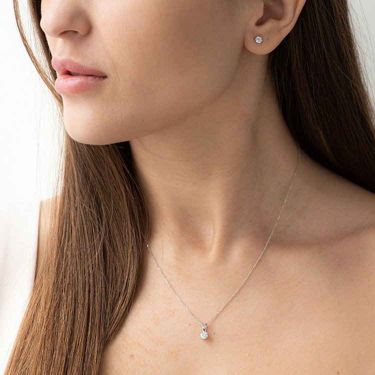 Золота підвіска з фіанітом п01870 від ювелірного магазину Онікс - 1