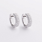 Золоті сережки - кільця з діамантами сб0222ri от ювелирного магазина Оникс