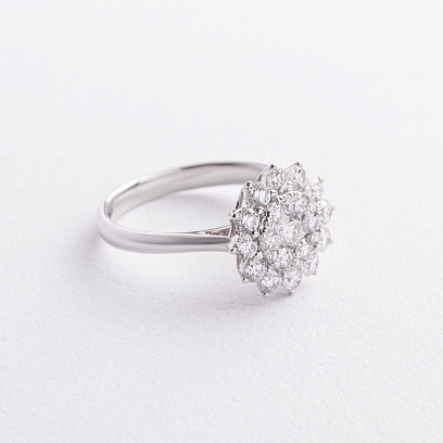 Золотое кольцо "Цветочек" с бриллиантами кб0653cha №2