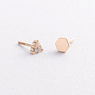 Одиночна золота сережка для хеліксу (діаманти) сб0685ca от ювелирного магазина Оникс - 2