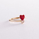 Золотое детское кольцо "Сердечко" к03450 от ювелирного магазина Оникс