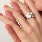 Кольцо в белом золоте с бриллианты кб0376nl от ювелирного магазина Оникс - 4