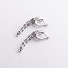 Срібні сережки "Змії" з фіанітами 123531 от ювелирного магазина Оникс - 2