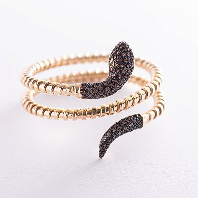 Браслет "Змея" в желтом золоте б04506