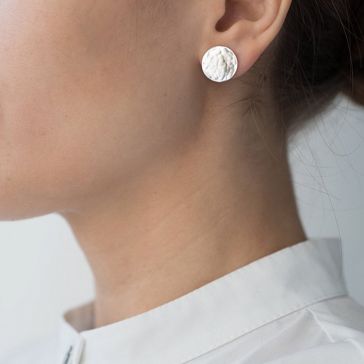 Срібні сережки-пусети "Сонячні зайчики" 122600 від ювелірного магазину Онікс - 7