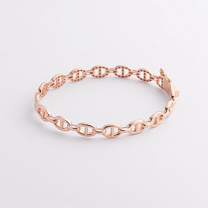 Жесткий браслет "Helen" в красном золоте б05756 №2