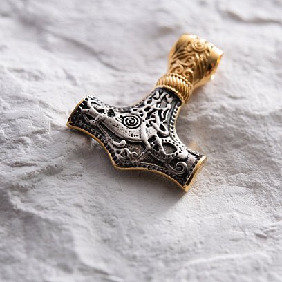 Срібна підвіска "Молот Тора" 132888 №12