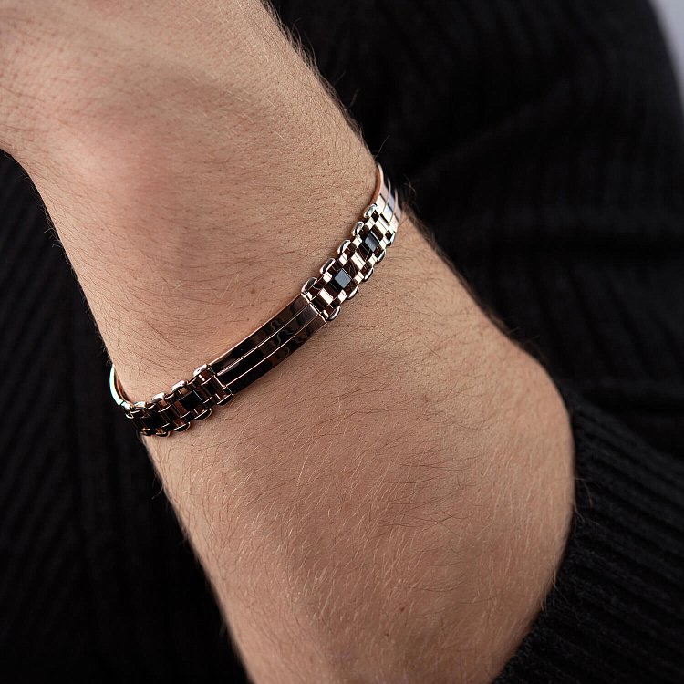 Мужской золотой браслет б05189 от ювелирного магазина Оникс - 4