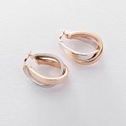 Золотые серьги-кольца без камней с02393 от ювелирного магазина Оникс