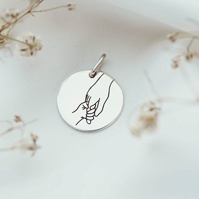 Серебряный кулон "Родительская поддержка" 132724мл