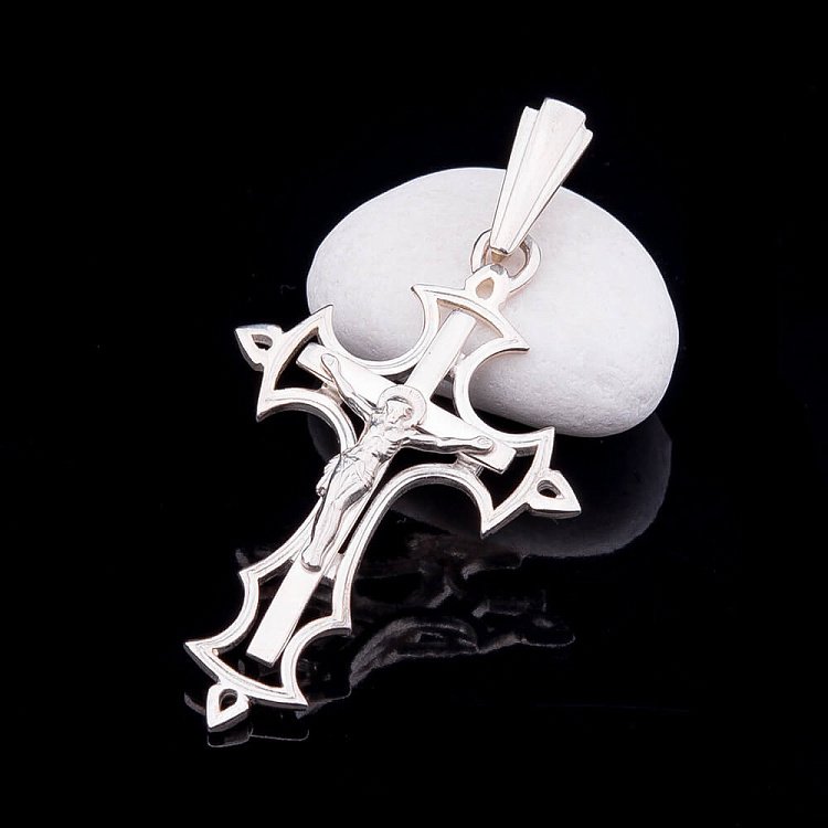 Срібний православний хрестик 131471 від ювелірного магазину Онікс