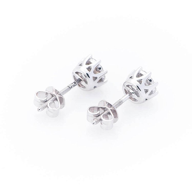 Золоті сережки-пусети з діамантами сб0062А1 від ювелірного магазину Онікс - 1