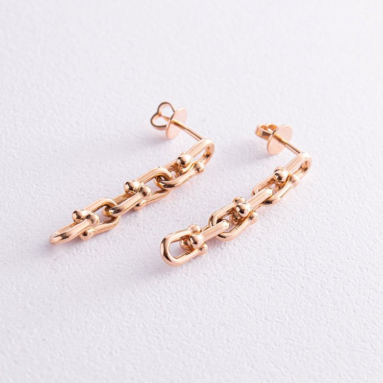 Золоті сережки - пусети "Фантазія" с07960 від ювелірного магазину Онікс - 2