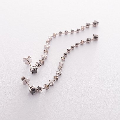 Золоті сережки з діамантами сб0101ca №3